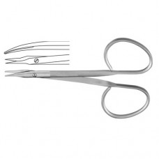 Ribbon Tenotomy Scissor Curved - Flat Shanks - Sharp , 10 cm - 4"